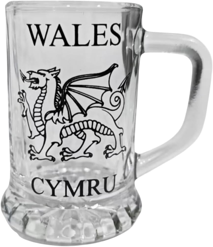 Wales Dragon Cymru Mini Tankard | Traditional Welsh Dragon Crested Souvenir Mug with Cymru Detail, Compact Decorative Drinking Tankard, Perfect Welsh Gift, Collectible & Display Piece