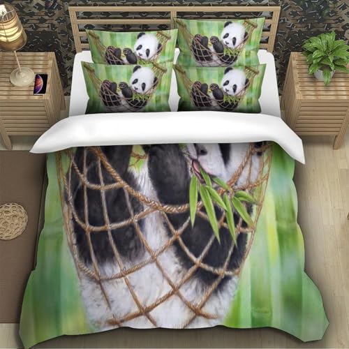 Housse de couette panda 3D en microfibre douce, idée cadeau ado