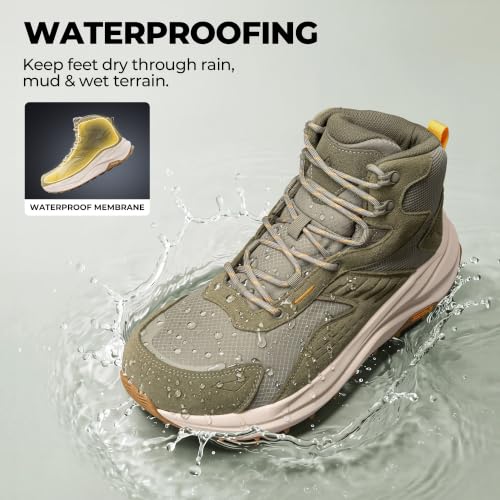 NORTIV 8 Men's Waterproof Composite Toe Hiking Work Boots,Olive,14 by NORTIV 8 - Used condition - Image 7