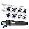ZOSI H.265+ Home Security Camera System,5MP Lite 8 Channel CCTV DVR Recorder with Hard Drive 1TB and 8 x 1080p…