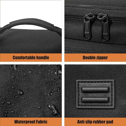 OUUTMEE Carry Bag Compatible with Bissell SteamShot Hard Surface Steam Cleaner 39N7V/39N7A, Adjustable Compartments Steam Cleaner Storage Bag, Travel Bag with Extra Pockets