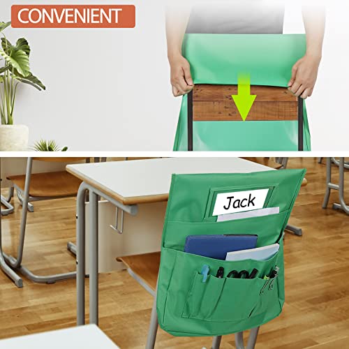 Toriexon 6 Pack Chair Pockets,18Inch Chairback Buddy Pocket Classroom Organizer With Name Tag And 6 Pockets, Back Of Chair Organizer 6 Bright Color For Kids In Classroom #TOP4