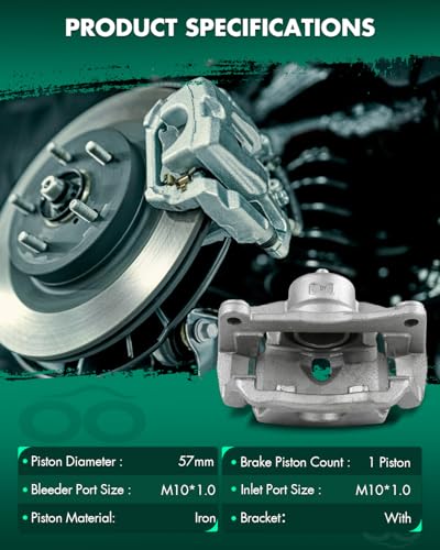 Image of SCITOO 19B7172 Front Left Disc Brake Caliper w /Bracket For Mazda For 6 2014-2019,Single Piston
