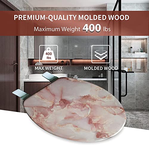 J&V Textiles Round Toilet Seat With Easy Clean & Change Hinge (Agate)* - Image 6