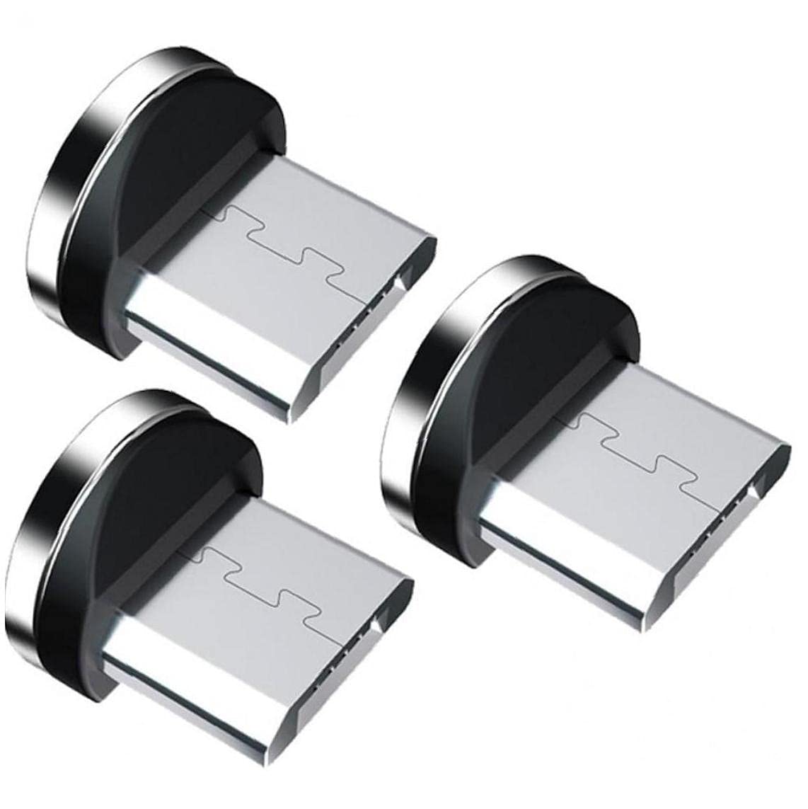 Zonster 3Pcs Micro Plug Magnetic Connector, 3Pcs Magnetic Micro Usb Connector For Magnetic Charging Cable Charge Cord, No Cable