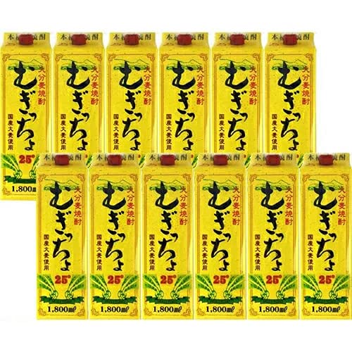 【むぎっちょ】 Amazon.co.jp: 大分麦焼酎 紙パック 12本セット 老松酒造 むぎっちょ