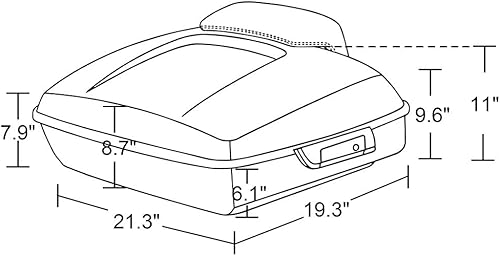 Miniatura 9 de Moto Onfire Mysterious Red Sunglo Chopped Tour Pack Almohadilla de respaldo para H-D Touring Street Glide Road Glide Road King 2014+