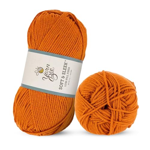 Image of Hobby Lobby Yarn Bee Soft & Sleek Yarn, 805 Pumpkin Spice | 4 Medium Weight, 100% Low Pill Acrylic, 232 Yards Per Skien