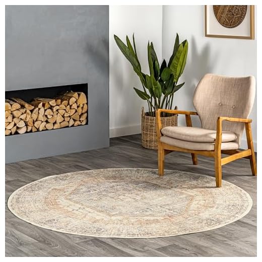nuLOOM Jacquie Machine Washable Vintage Floral Area Rug
