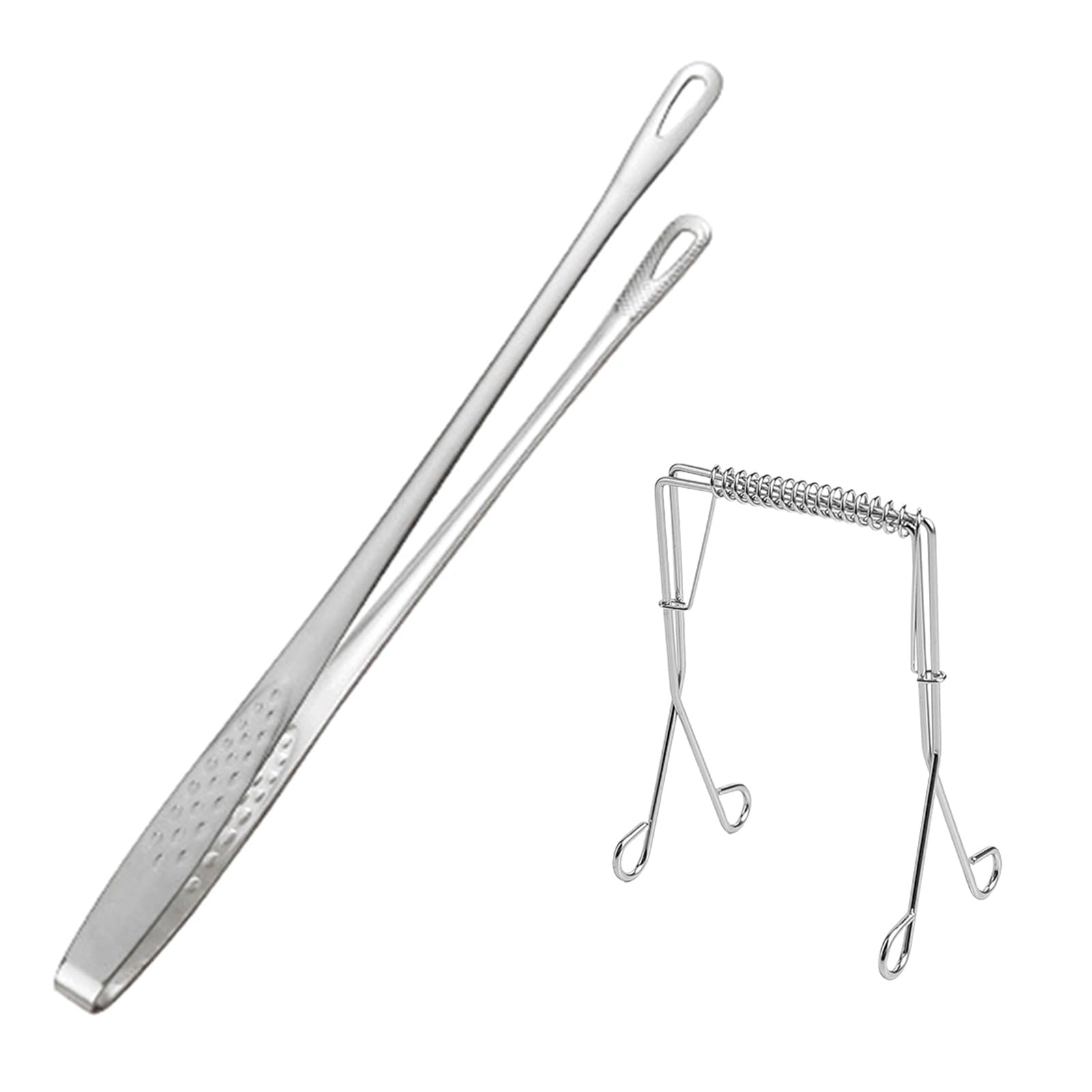 Tsophreniq 2 Part Spring Activity Barbecue Tongs Developed for Meat Whirling and Barbecue Addons Permanent Rotisserie Addons