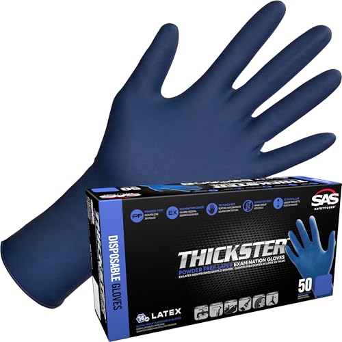 SAS Thickster Exam Grade Latex Gloves 2XL, 12