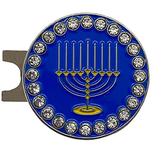Giggle Golf Celebrate Golf Ball Marker with Magnetic Hat Clip (Menorah)
