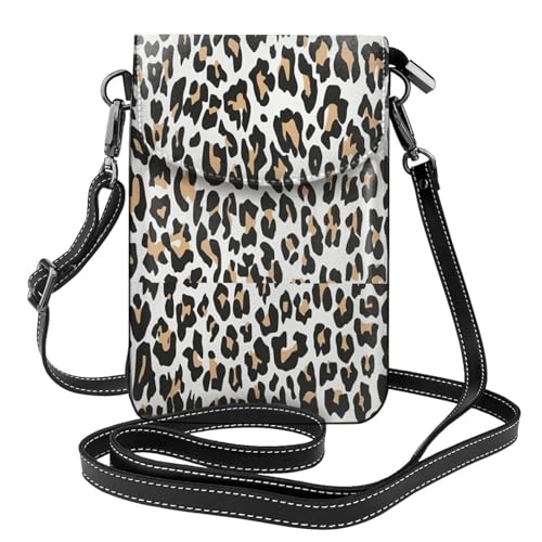 Petit sac bandoulière imprimé léopard orange pour libérer vos mains en festival et shopping