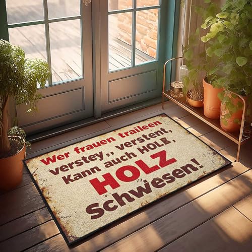 YFOK Funny Kitchen Decor Understanding Women Means Woodworking Doormat Inside