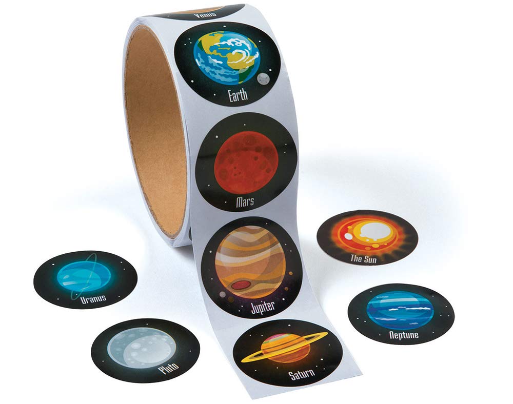 DELETE - Roll of 100 Solar System Planets Stickers for Kids Crafts