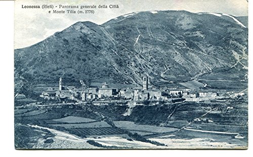 1935 Rieti Leonessa Panorama città Monte Tilia Guller dest. Terni FP B/N VG Cartolina Postale