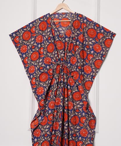 Robe longue décontractée caftan maxi coton imprimé bikini couverture - 4
