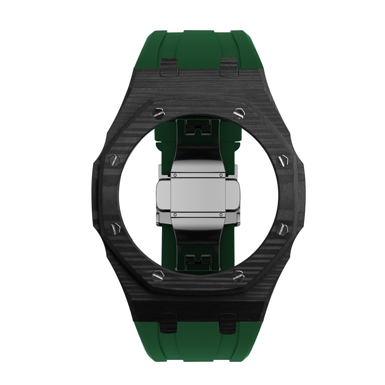 Kit modification GA2110 luxe boîtier carbone et bracelet caoutchouc de remplacement - 8