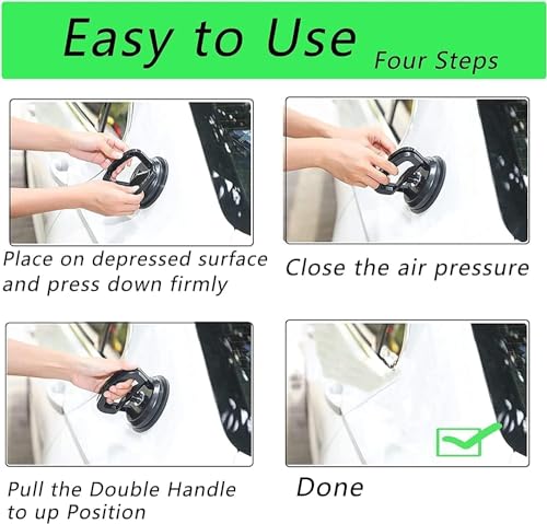 Auronp Dent Puller,Car Dent Puller,3 Pack Handle Lifter,Powerful Car Dent Remover,Suction Cup Dent Puller and Paintless Dent Repair Kit for Car Body Dent 5.4in - Thumbnail 4