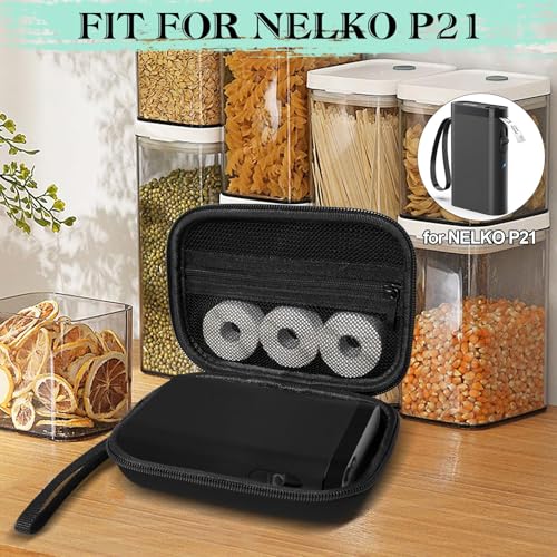 Image of Teyomi Case Compatible with NELKO P21, for NIIMBOT D110, for JADENS D110 Label Maker, Hard Shell Storage Bag-Black (Box Only)
