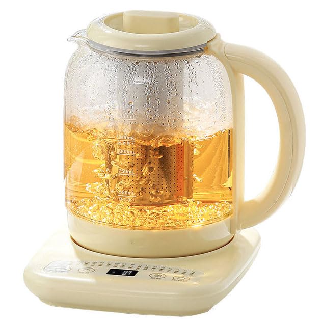 1,5L czajnik elektryczny, 800W szklany tea Maker z precyzją Temp Control 35-95C, Bezpłodny kotwa na gorącą wodę do kawy, zielonej herbaty, biura i użytku domowego