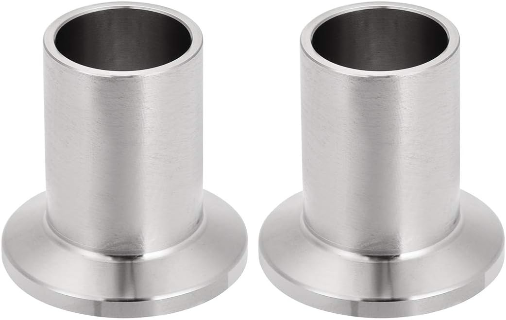 sourcing map 304 Stainless Steel Fitting Long Weld Clamp Ferrule Fits