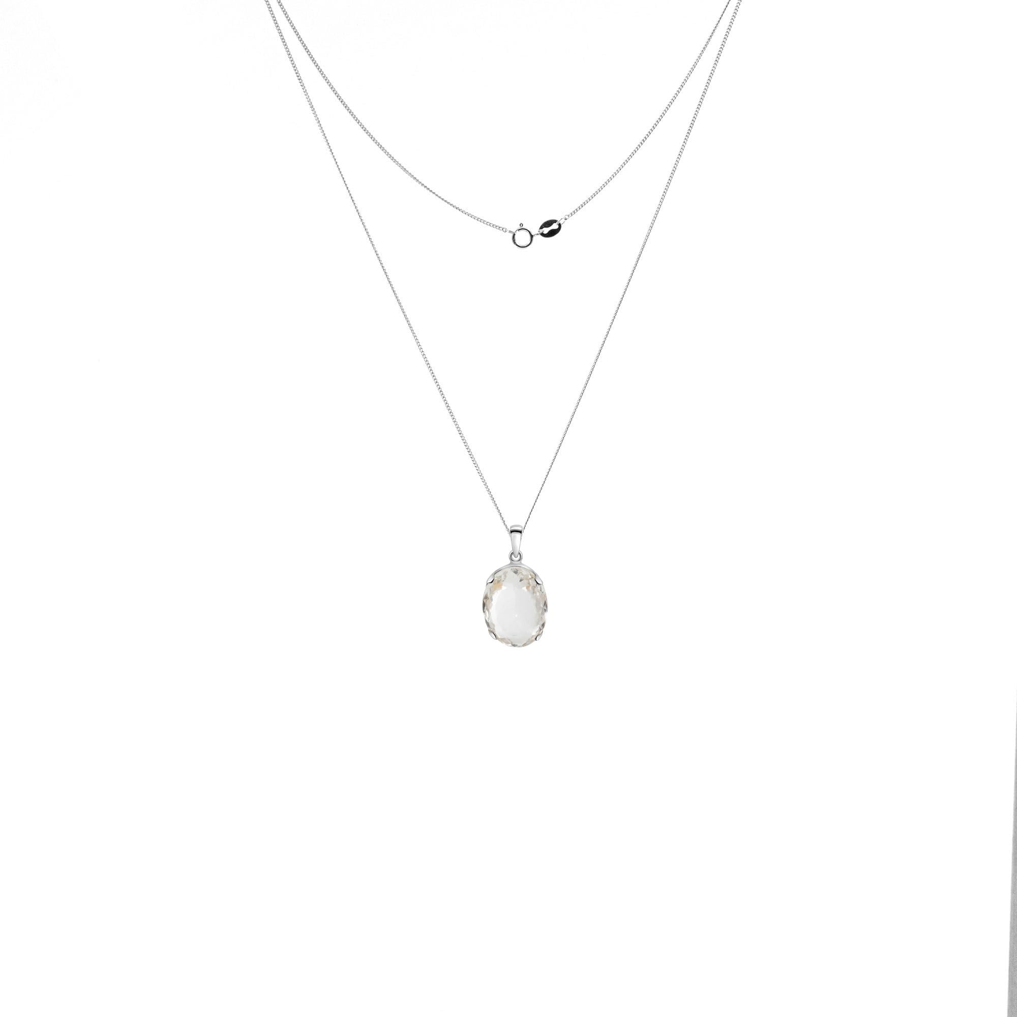 Cuban Link Curb Chain 1,0mm Halskette 925 Sterling Silber Bergkristall Anhänger Damen/Herren Schmuck