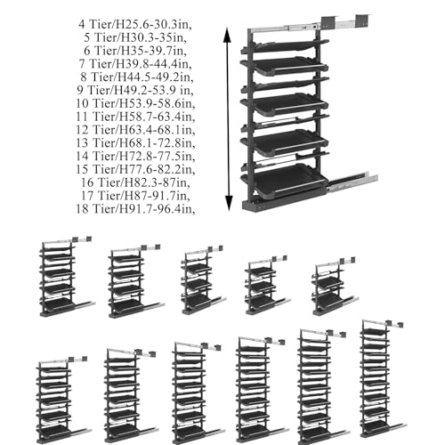 Zapatero extraíble Ajustable, organizador Vertical de Metal para armario, solución de almacenamiento Que ahorra espacio para Zapatos, Perfecto para El hogar y la entrada.