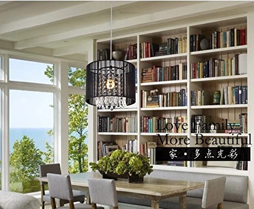 Lustre LED cristal bicolore noir argent brossé à éclairage suspendu - 3
