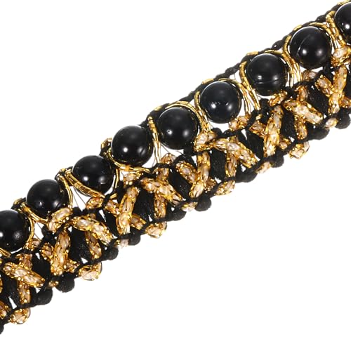 PATIKIL 10 Yard Faux Pearls Lace Ribbon