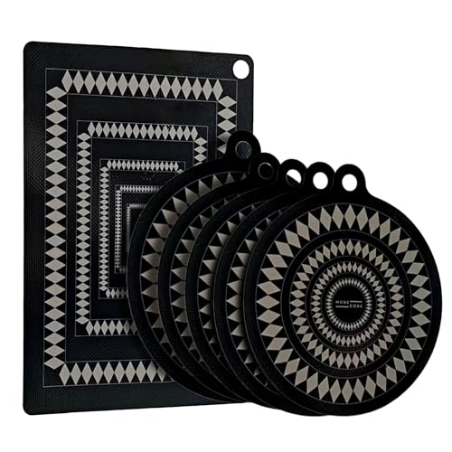 MoreCore Protector de Placa de Induccion | Protector Placa Induccion | Protector Vitroceramica Induccion | Protector Induccion | Posavasos | Alfombrilla de Protección de Inducción | 6 Piezas