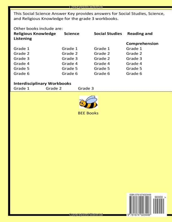 Social Science Workbooks Grade 3 Answer key - Image 2