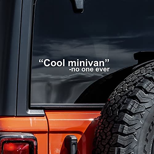 Cool Minivan Decal Vinyl Sticker Auto Car Truck Wall Laptop | White | 8