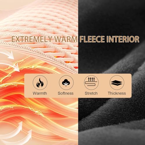 DHSO Fleece Lined Leggings Women with Pockets-Warm Winter Thermal High Waisted Tummy Control Workout Yoga Pants2