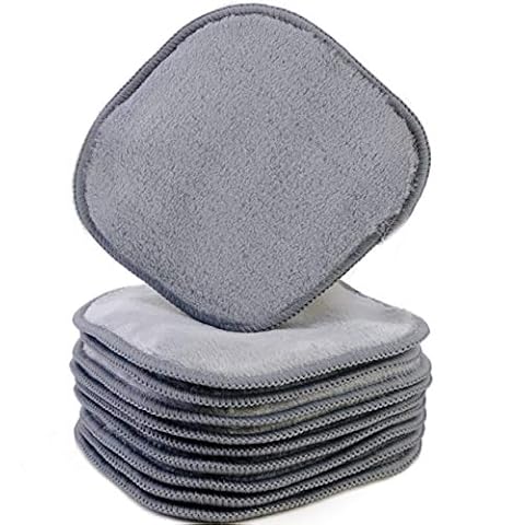 Polyte - Hipoalergiczna myjka - myje twarz i usuwa makijaż - mikrofibra polar premium - bez chemii - szara - 13 x 13 cm - 10 szt.