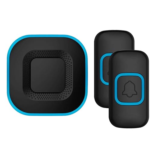 MitiFy Wireless Doorbell 850ft Range with 38 Chimes, 4-Level Volume, LED Indicator, IP44 Waterproof Cordless Doorbell with Plug-in Receiver and Transmitter (2 Transmitter & 1 Receiver)