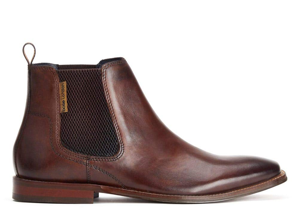 Base London SIKES WASHED BROWN Men's Chelsea Boots