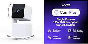 WYZE Cam Pan v3 White Cam Plus Monthly, Covers 1 Camera, Auto-Renews at $2.99/Month, Activation Required, Cancel Anytime asin的图片