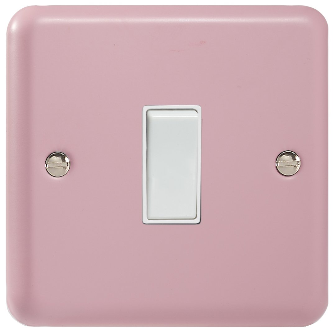Varilight XY1W.RP Lily Pastel Rose Pink 1 Gang 1 or 2 Way Rocker Light Switch