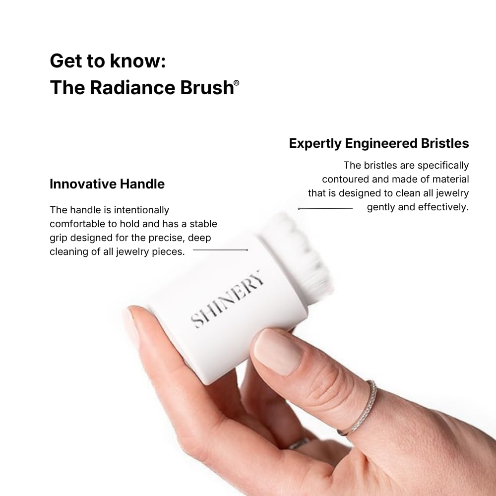 Shinery Radiance Brush - Cepillo de Limpieza de Joyas, Grado Profesional, Anillos, Collares, Pulseras, aretes y Relojes, imprescindible para los Amantes de Las Joyas, sintético, Todo