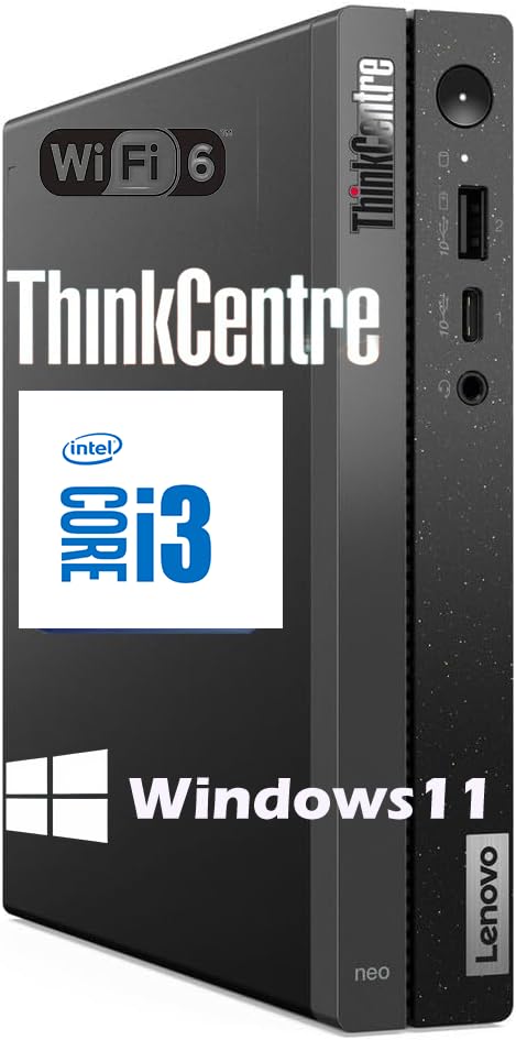 Image of Lenovo ThinkCentre neo 50q Gen 4 Business Mini Desktop Computer • 6-core Intel Core i3-1215U • 64GB RAM • 4TB SSD • Office 365 for The Web • Display Port + HDMI • Wired KB & Mouse • Windows 11