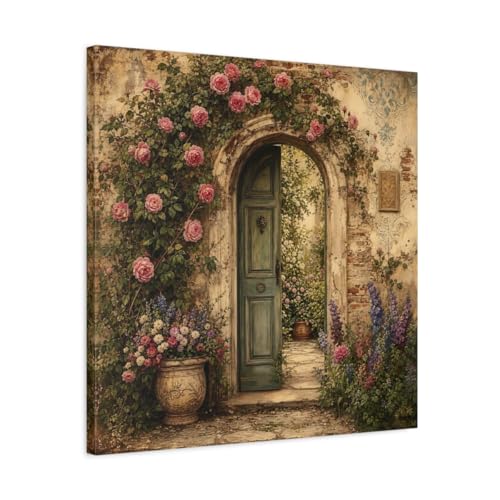 Toile Arche de Jardin Nature pour Habiller un Mur Vide de Salon