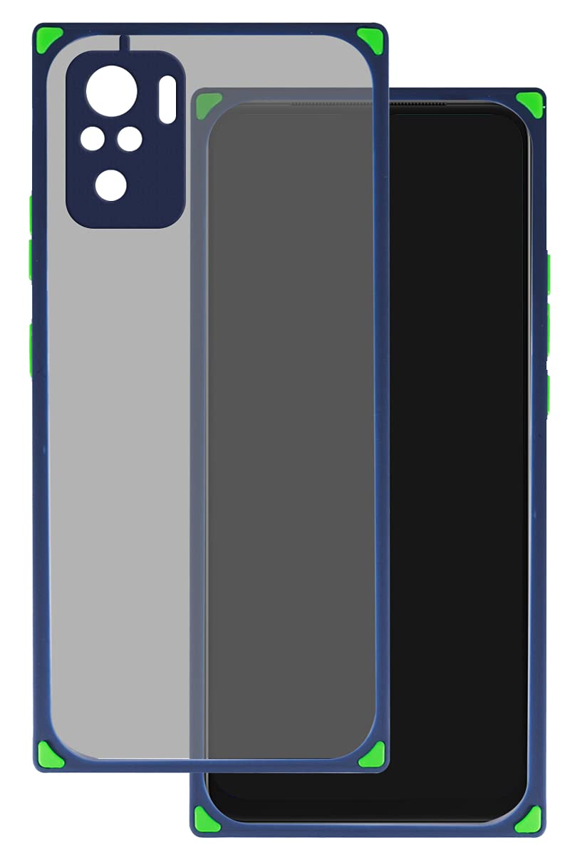 Jkobi Back Cover Case For Xiaomi Mi Redmi Note 10 | Note 10S ( Camera Protection | Square Design | Thermoplastic | Blue)