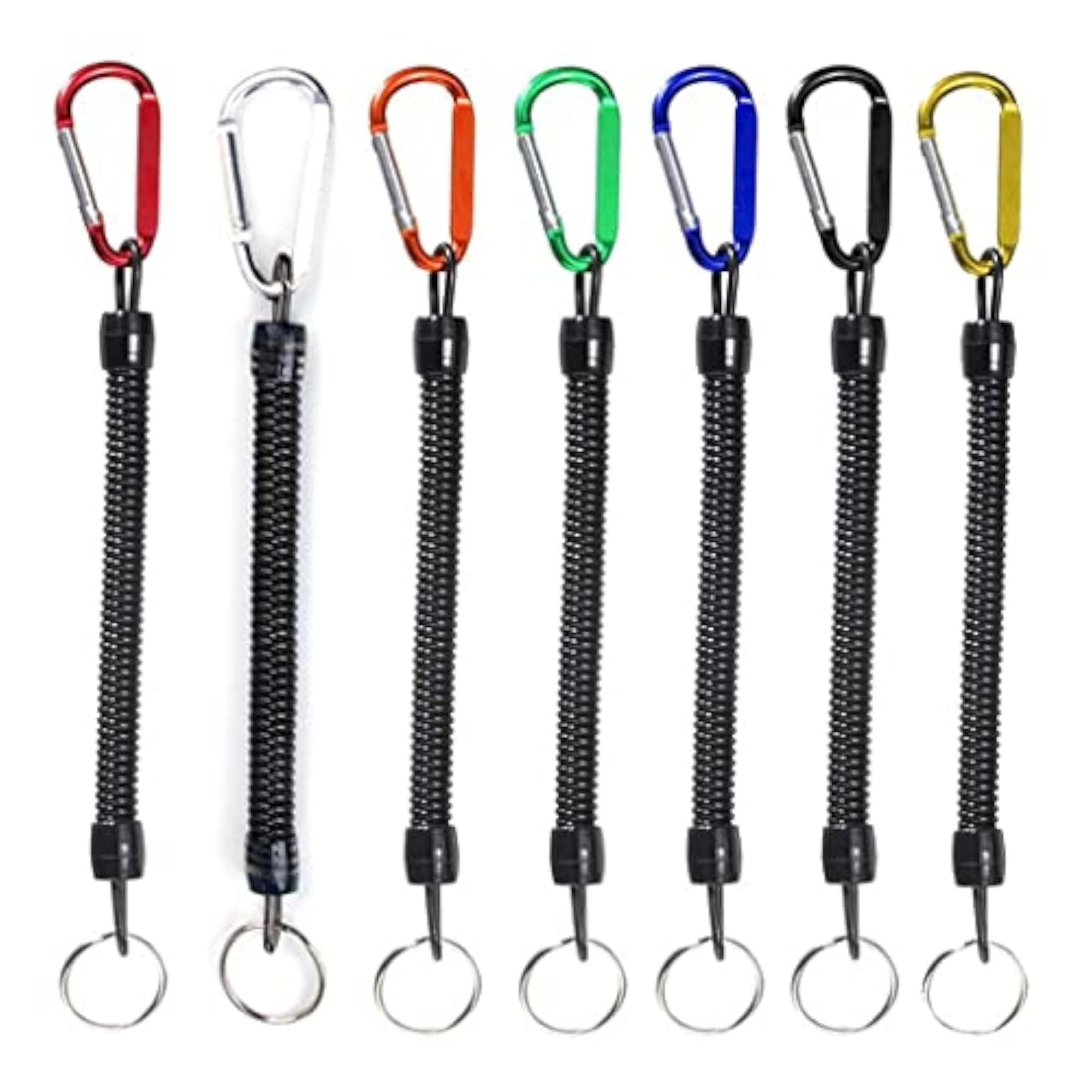 4x Retractable Fishing Lanyards Coil Boat Kayak Lip Grips Tackle