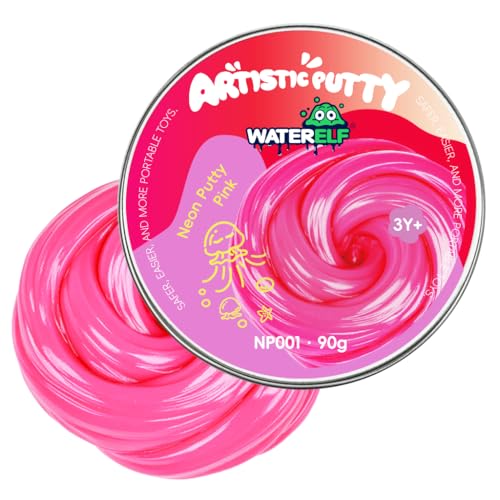WATERELF Play Putty Slime for Kids Fidget Sensory Artistic Therapy Putty Toys for Boys Girls Adults Stress Relief Non-Sticky 3.11 Inch 3.2 Oz Pink