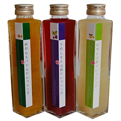ふみこ農園 和歌山県産果実を使用した フルーツドレッシング3本セット〈09313〉