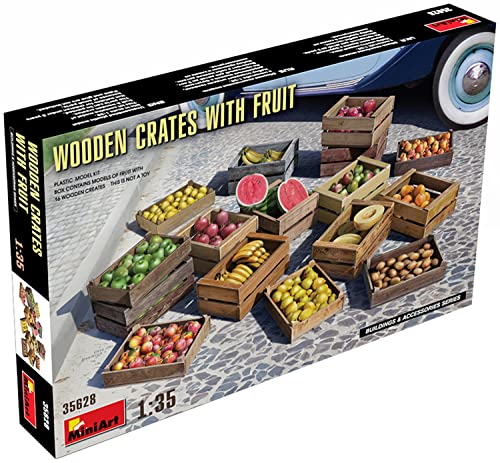 Miniart 1:35 - Wooden Crates with Fruit, Unpainted, Small
