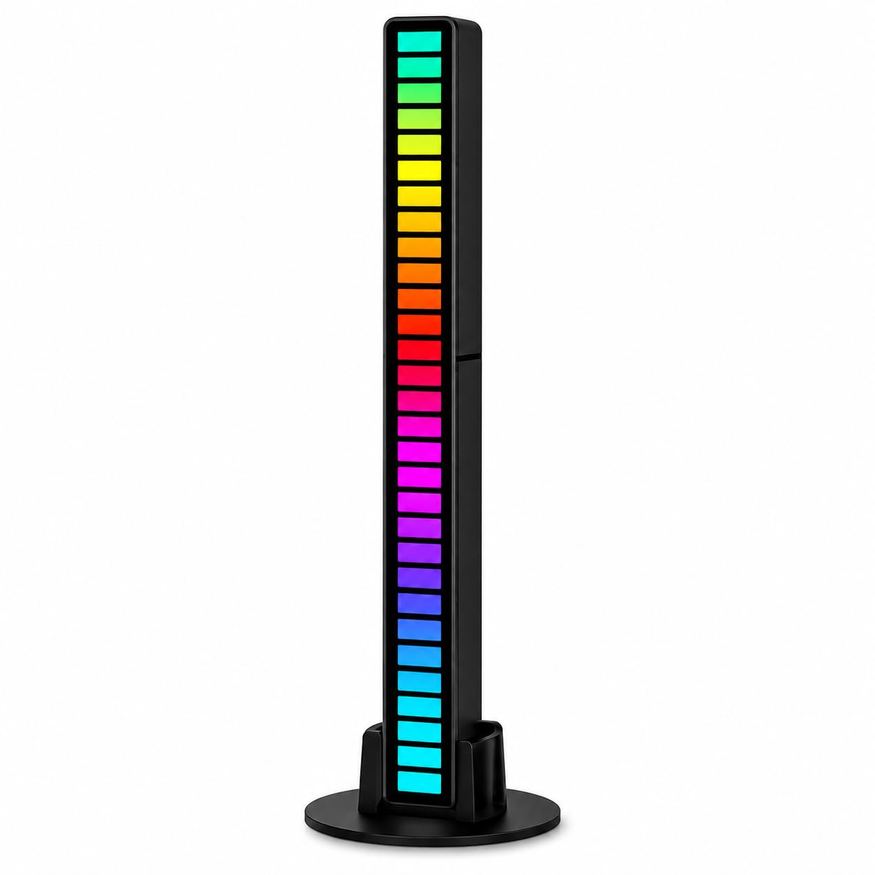 RGB Bar Light Voice Activated Wireless Rechargeable USB Music Rhythm, 32 LED Sound Control Ambient with 18 Colors & 8 Modes for Car, Gaming Room, Desktop (Bar Light Pack-1)-image-4
