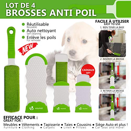 VOUNOT Spazzola per Togli Peli di Gatto, Cani e
