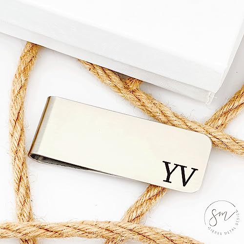 Initials Money Clip Personalized Wallet Money Wallet Personal Money Wallet Initials Son Husband Grandpa Money Clip Men's Initials Gift Money The Georgetown Money Clip INITIALS-MONEY3